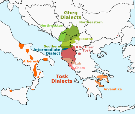 Map of polyphonic areas